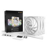 be quiet! LIGHT WINGS WHITE 140mm PWM high-speed 3er Pack 4-pin Gehäuselüfter mit ARGB-Beleuchtung