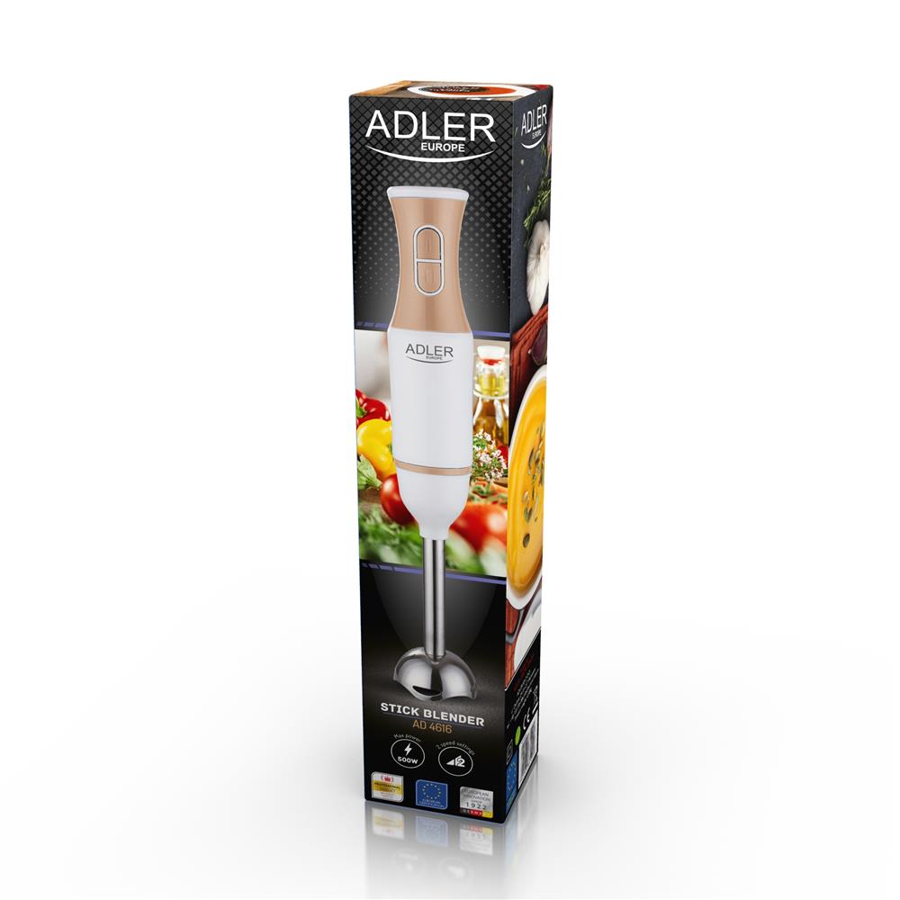 Adler AD 4616 Stabmixer Weiß/Beige Pürierstab Zerkleinerer Handmixer Mixstab