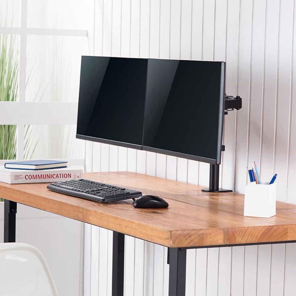 LogiLink Dual Monitorhalterung 2 fach für 17 bis 32 Zoll VESA