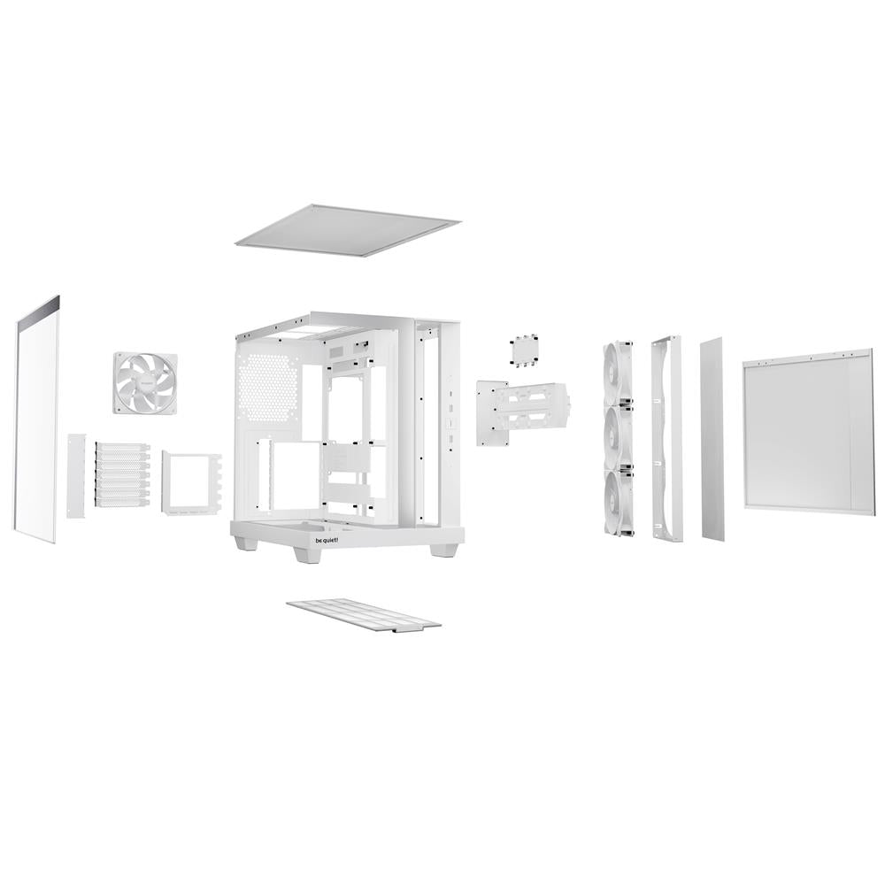 be quiet! Light Base 500 LX White PC-Gehäuse vollständig verglaste Front- und Seitenpaneele Show Case