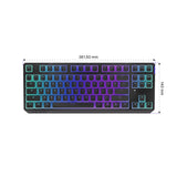 ENDORFY EY5A119 - Keyboards (US) Thock Wireless TKL Pud Kailh RD, Tastatur, Schwarz, Beleuchtet, kabellos, ENG-Layout