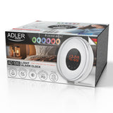 Adler AD 1916 Wake Up Light Wecker mit Sonnenaufgangssimulation, FM Radio, Farbbeleuchtung