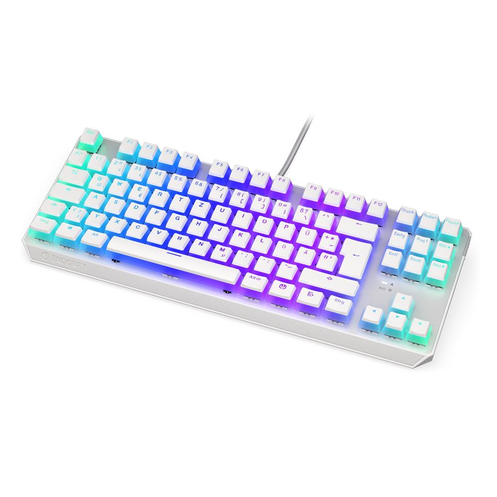 ENDORFY Thock TKL Wireless Tastatur DE Layout Kailh Box Red Weiß Pudding