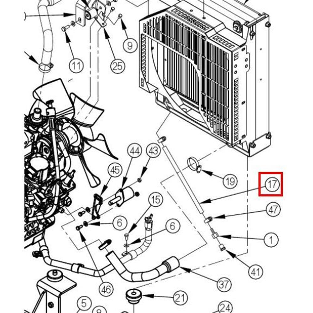 Nilfisk Original 56510958 Hose Coolant Kühlmittelschlauch