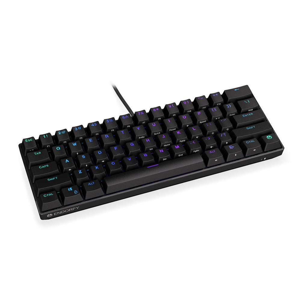 ENDORFY EY5A071 - Keyboards (US) Thock Compact Kailh RD, Tastatur, Schwarz, ENG-Layout, Beleuchtet