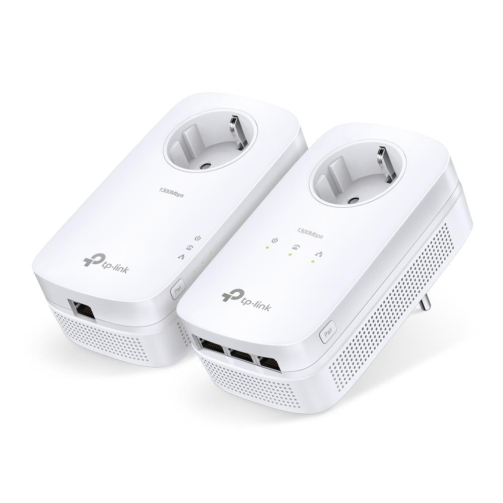 TP-Link TL-PA8033P KIT Gigabit Powerline Starter Kit AV1300 3-Port LAN mit Steckdose l refurbished