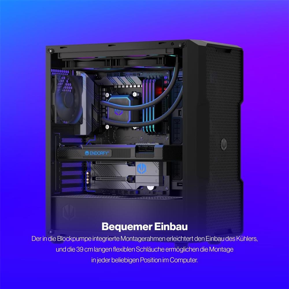 ENDORFY Navis F280 ARGB AiO-Wasserkühlung, Beleuchtet, 280mm Radiator, PWM-Pumpe | EY3B005