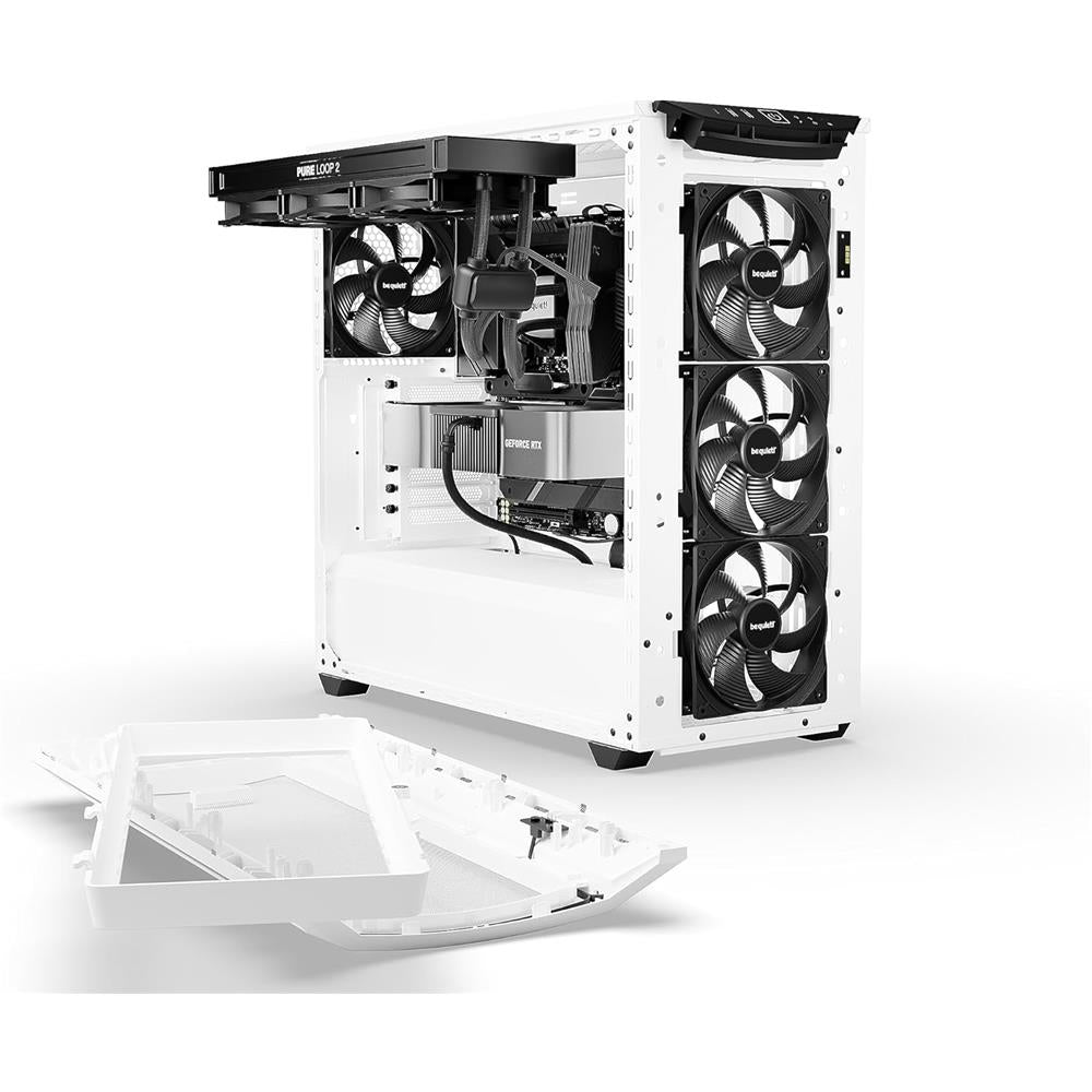 be quiet! Shadow Base 800 DX White PC-Gehäuse, Pure Wings 3 140mm PWM Lüfter, ARGB-Beleuchtung