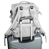 Camry CR 6880mg Reiserucksack 24 Liter, Handgepäck Rucksack mit Laptopfach bis 17 Zoll, Schuhfach, Nassfach, RFID-Fach, Business, Sport und Reisen, mittel grau