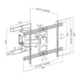 LogiLink TV-Wandhalterung, 43–90", neigbar, schwenkbar, 60 kg max.