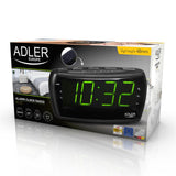 Adler AD 1121 Radiowecker AM/FM Uhr mit Helligkeitsregler und extra großem Display