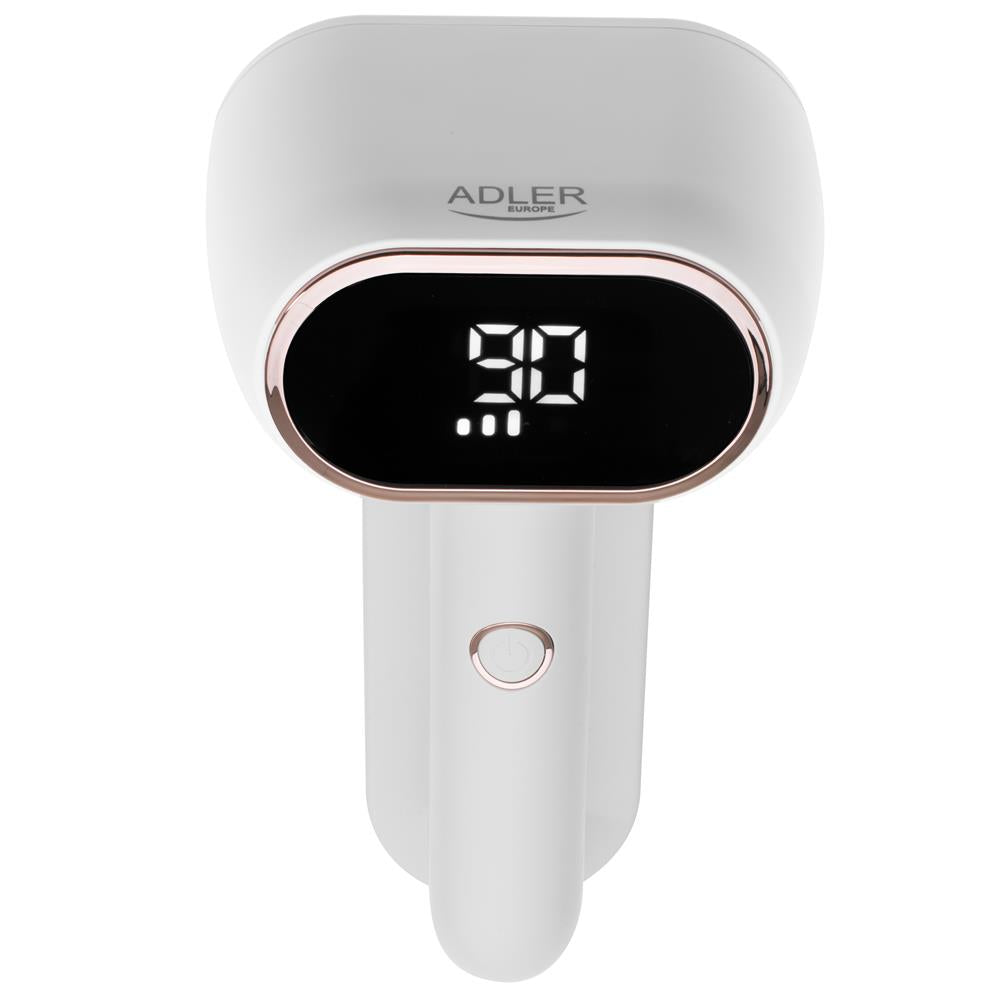 Adler AD 9622 Fusselentferner mit LCD Display elektrisch aufladbar Weiß Gold