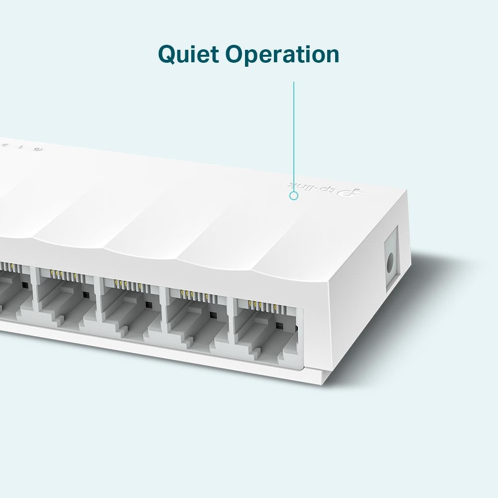 TP-Link LS1008 8-Port Fast Ethernet Desktop Switch Unmanaged LiteWave Weiß