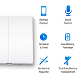 TP-Link Tapo S220 – Smarter Lichtschalter (2-fach), ohne extra Stromanschluss