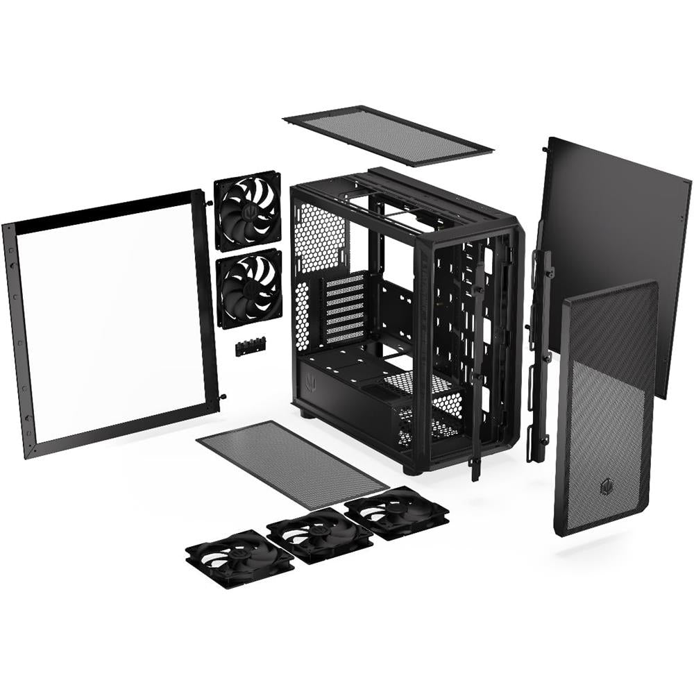 ENDORFY Arx 700 Air, ATX PC-Gehäuse, inkl. 5x 140mm PWM-Lüfter, Top und Front aus luftigem Mesh | EY2A012