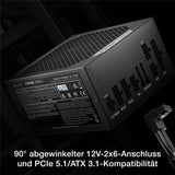 be quiet! Power Zone 2 750W 80 PLUS Platinum ATX 3.1 und PCIe 5.1 kompatibel 90° abgewinkelter 12V-2x6-Anschluss