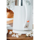 Adler AD 1372 White Wasserkocher 0,6L Weiß 800 W 360° Drehbarer Sockel Wasserkessel Kanne Tee