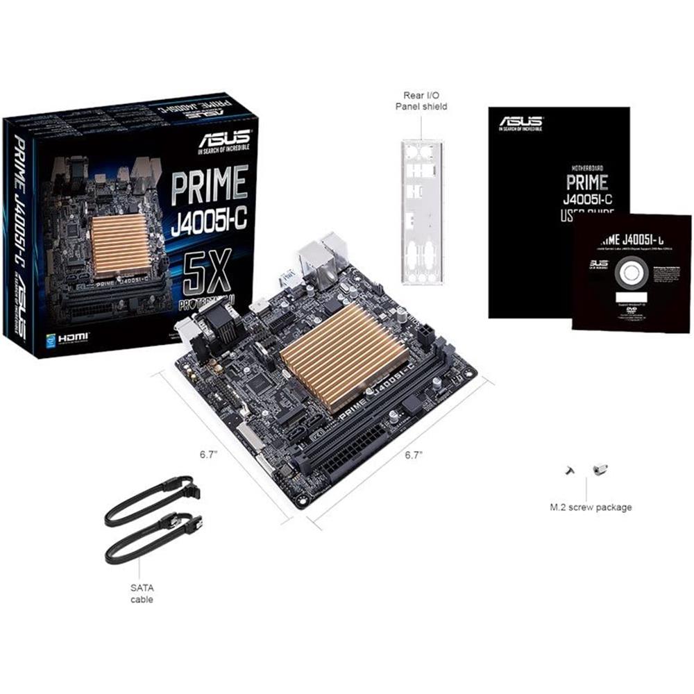 ASUS Prime J4005I-C Mainboard Intel Celeron SoC Thin Mini ITX 2x DDR4 1x SATA 6Gb/s USB 3.1