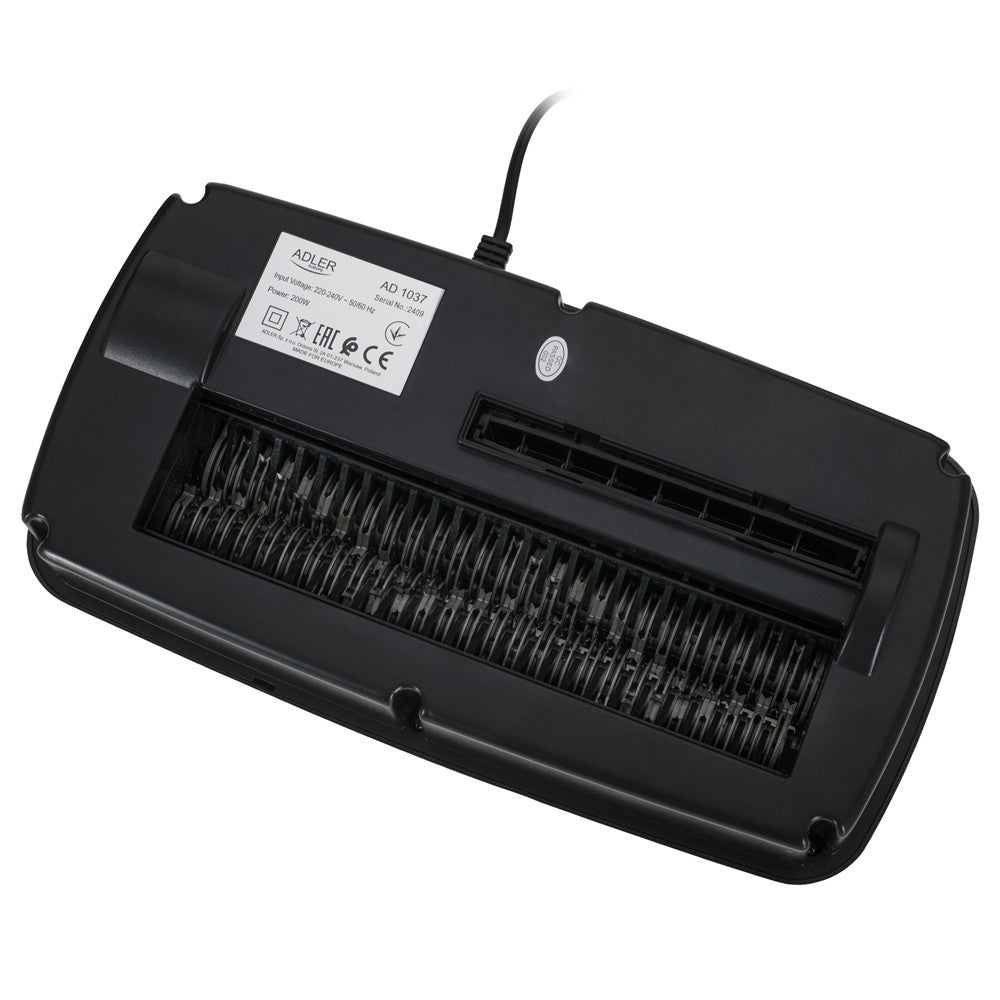 Adler AD 1037 Aktenvernichter P-4, Dokumentenschredder für Büro und Homeoffice, 6 Blatt A4, 13 L Behälter, Kreditkarten, CD/DVD, Rücklauf, Schwarz Silber