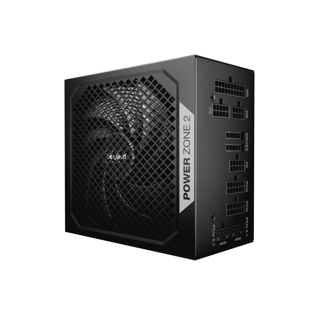 be quiet! Power Zone 2 1200W 80 PLUS Platinum ATX 3.1 und PCIe 5.1 kompatibel 90° abgewinkelter 12V-2x6-Anschluss