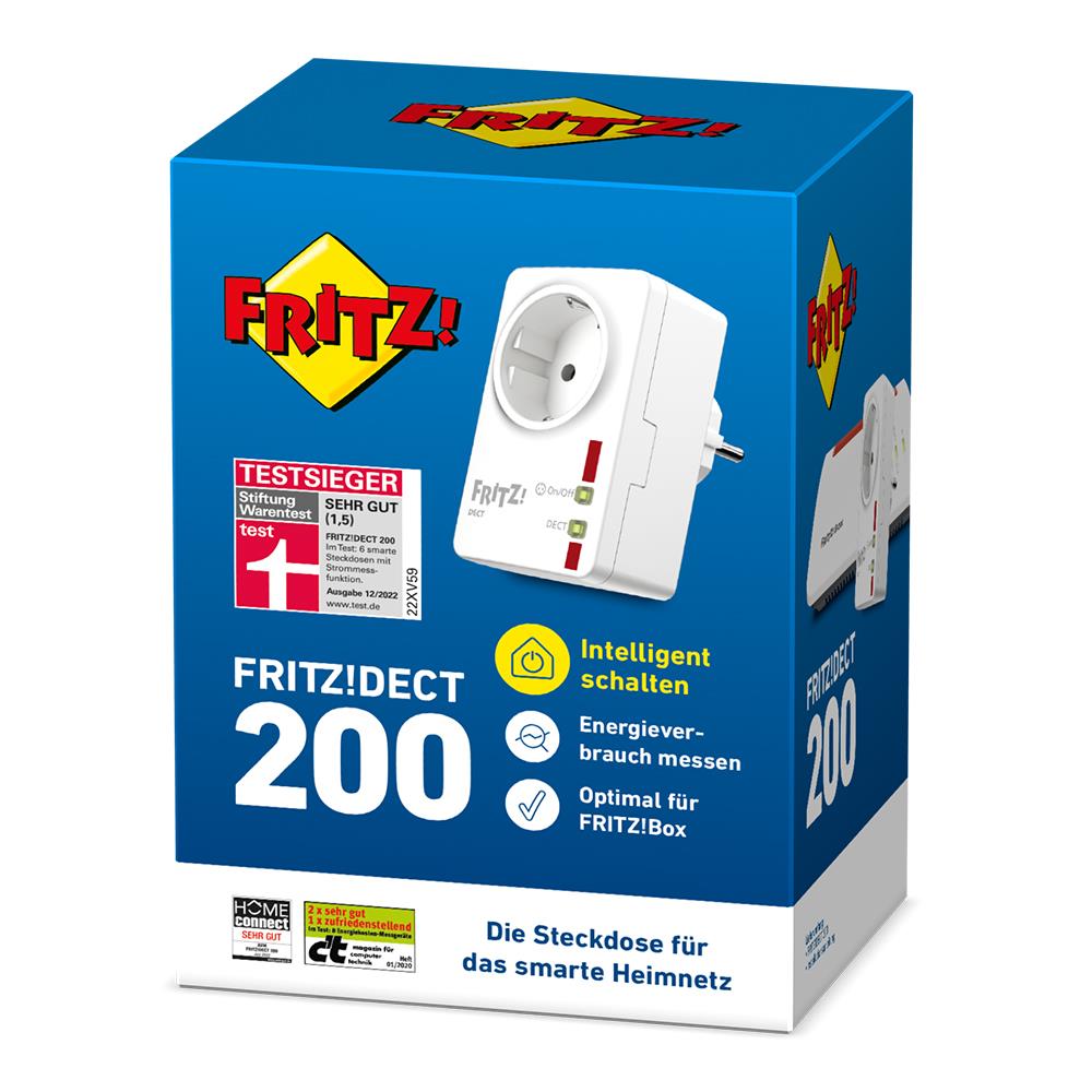 FRITZ!DECT 200 – Intelligente Steckdose mit Strommessung & App-Steuerung