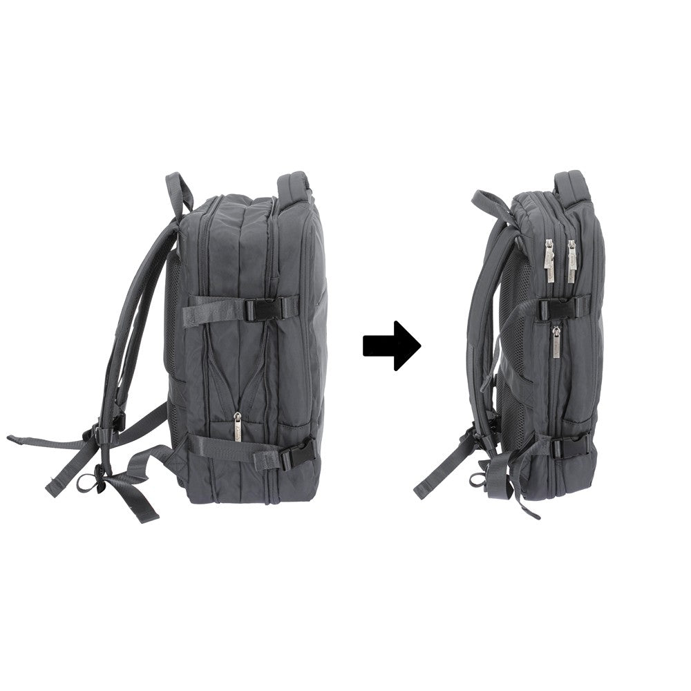 Camry CR 6881dg Business Rucksack 24 L erweiterbar, Handgepäck Rucksack 40x20x30 cm, Laptoprucksack bis 15,6 Zoll, RFID, USB, YKK-Reißverschlüsse, wasserabweisend