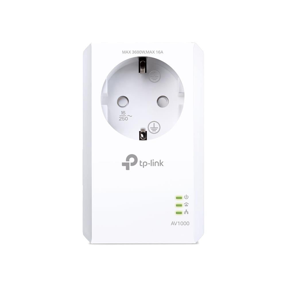 TP-Link TL-PA7017P AV1000 Gigabit-Durchgangs-Powerline Adapter mit Steckdose | refurbished