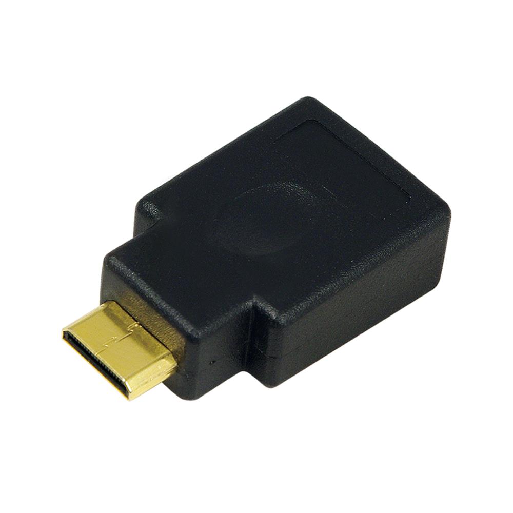 LogiLink HDMI-Adapter, Mini-C/M zu A/F, 4K/30 Hz, schwarz