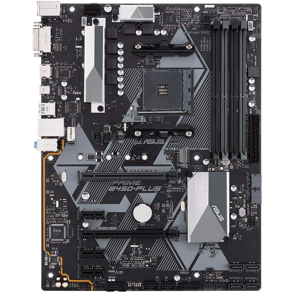 ASUS Prime B450-Plus Mainboard Sockel AM4 ATX AMD DDR4-Speicher natives M.2 USB 3.1 Gen 2