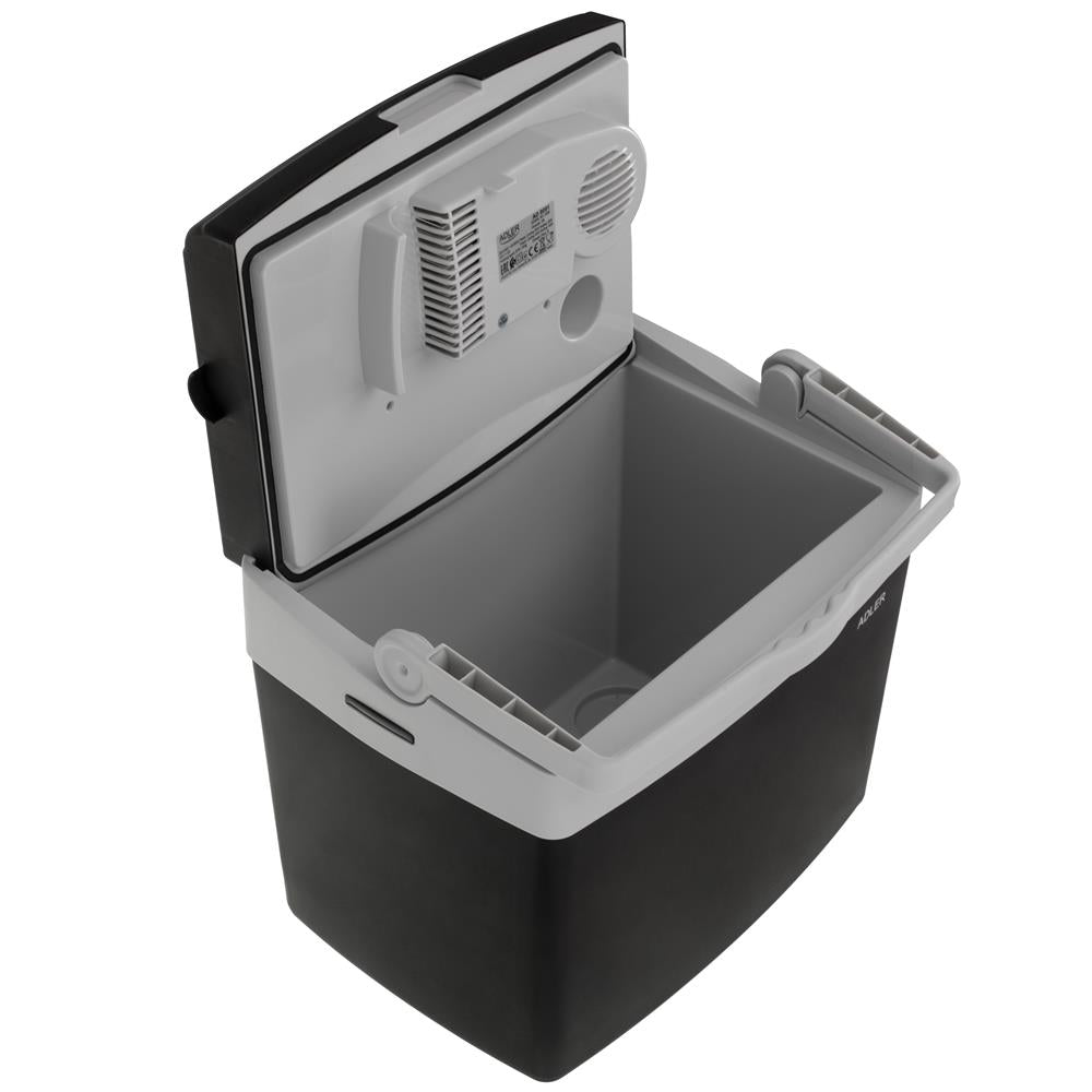 Adler AD 8091 Tragbare Kühlbox 25L elektrisch Auto Camping Picknick schwarz grau