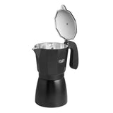 Adler AD 4429 Espressokocher für Herdplatte, 450 ml, Aluminium, schwarz