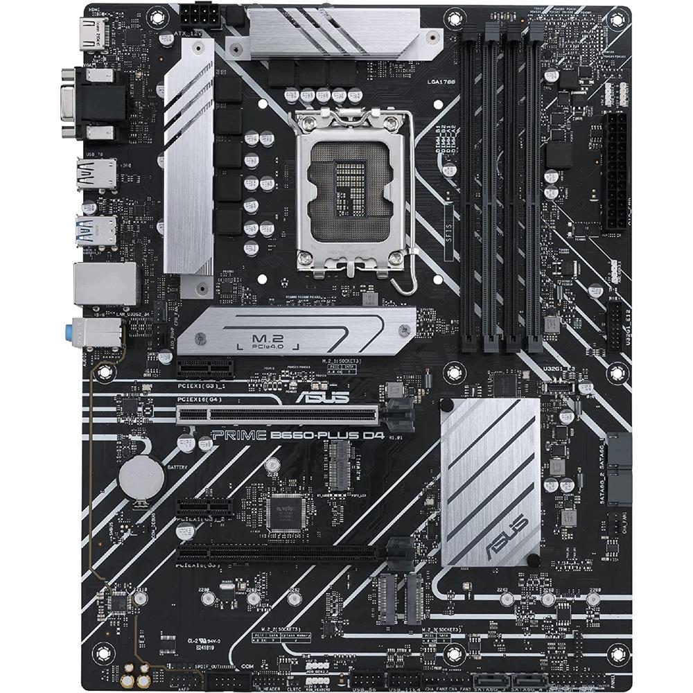 ASUS PRIME B660-PLUS D4 Gaming Mainboard Sockel Intel LGA 1700 ATX DDR4 PCIe 4.0 M.2 Aura Sync