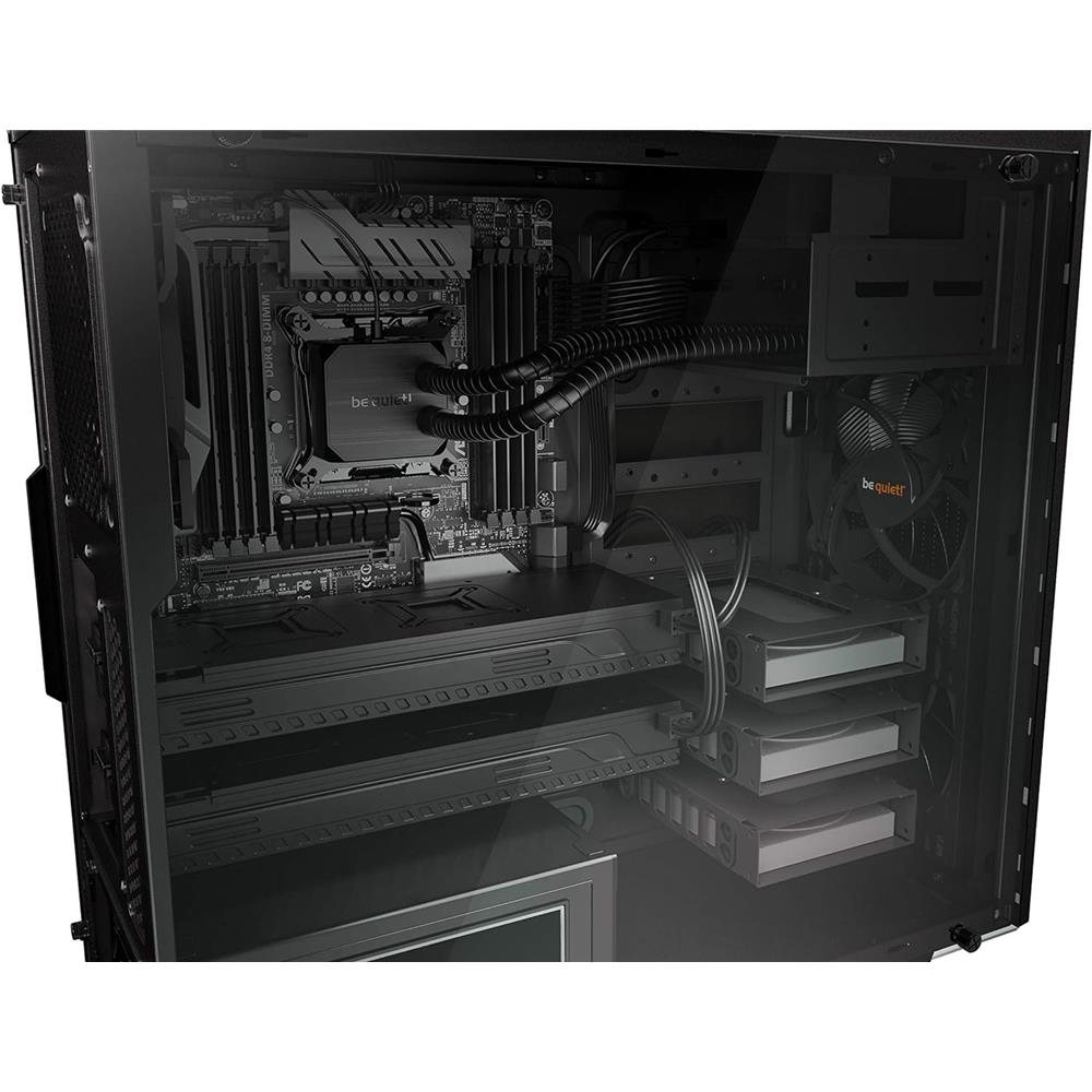 be quiet! Pure Base 600 Window Black Gehäuse Schwarz gedämmt 2 vorinstallierte Pure Wings 2 Lüfter mit Seitenfenster