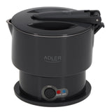 Adler AD 1377 Reise Wasserkocher 0,6 L faltbares Silikongehäuse Camping grau