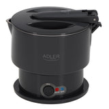 Adler AD 1377 Reise Wasserkocher 0,6 L faltbares Silikongehäuse Camping grau