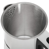 Adler AD 1355 Wasserkocher 1,7 Liter elektrischer Wasserkocher mit Doppelwand-Gehäuse, Edelstahl-Innenraum, 360° Basis, abnehmbarem Deckel, Trockenlaufschutz weiß