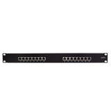 LogiLink Patchpanel 19" Schrankeinbau Cat.6 STP 16 Ports PoE Ethernet