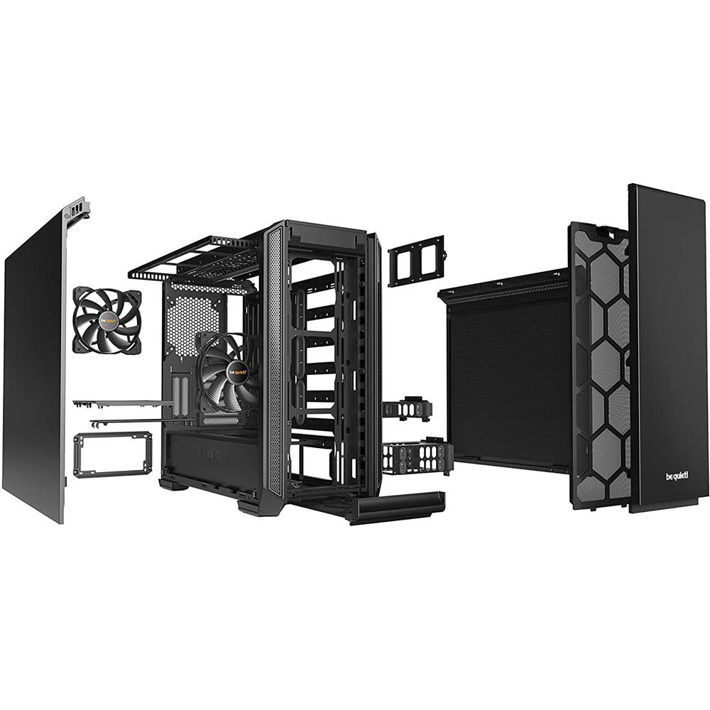 be quiet! Silent Base 601 Black PC-Gehäuse, 2x Pure Wings 2 140mm Lüfter, bis 360mm Radiator