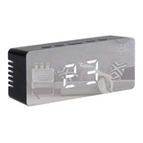 Adler AD 1189B Wecker in Schwarz mit digitaler LED Anzeige und Temperatur