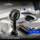 Adler AD 7338 Mini-USB-Ventilator schwarz – Kompakt & mobil für unterwegs