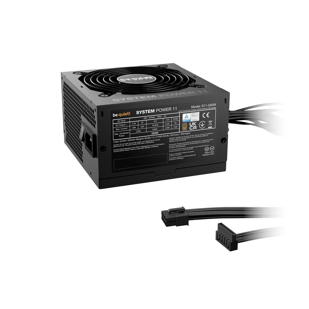 be quiet! System Power 11 550W Netzteil ATX 3.1-Netzteil unterstützt PCIe 5.1 GPUs und GPUs mit PCIe 6+2 Anschlüssen