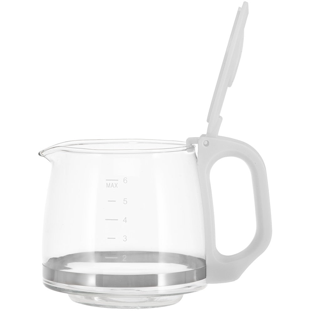 Adler AD 4381 Filterkaffeemaschine, kompakte Kaffeemaschine für gemahlenen Kaffee, 0,6 l Glaskanne, Warmhaltefunktion, Tropfstopp, 600 W, Weiß