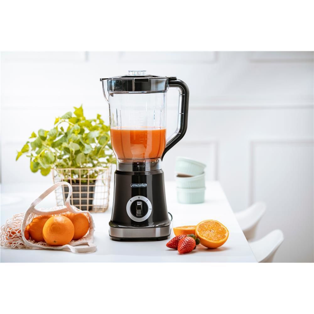 Mesko MS 4079b Standmixer Schwarz 1,8 Liter 1000W Mixer Smoothie Maker Edelstahl Messer Kunststoff