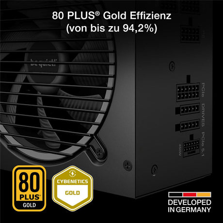 be quiet! Pure Power 13 M 650W Netzteil 80 PLUS® Gold Effizienz ATX 3.1-Netzteil für PCIe 5.1 GPUs 120mm Lüfter