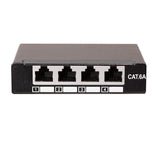 LogiLink Cat.6A Patchpanel – Mini Verteiler, 4 Ports, geschirmt