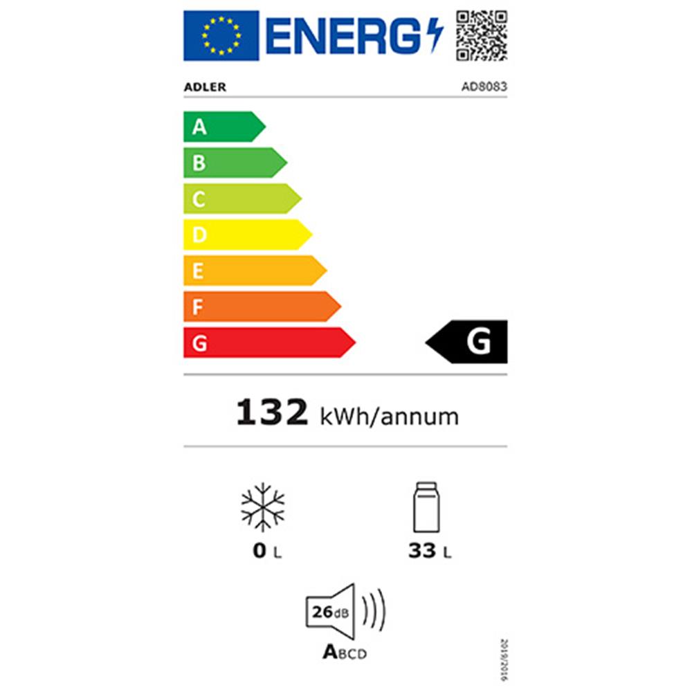 Adler AD 8083 Getränkevorratsschrank 33 L für 12 Flaschen mit Temperaturregelung Schwarz