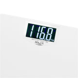 ADLER EUROPE AD 8193W Personenwaage bis 250 kg, digitale Badezimmerwaage mit LCD-Display, 100 g Teilung, ABS-Gehäuse, rutschfeste Füße