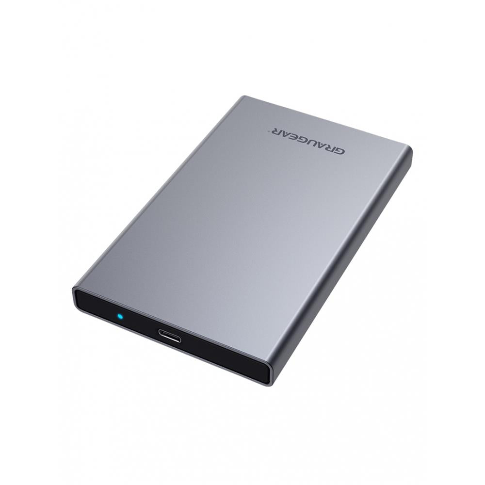 GRAUGEAR USB Type-C Gehäuse für 2,5" HDD/SSD, Aluminiumgehäuse