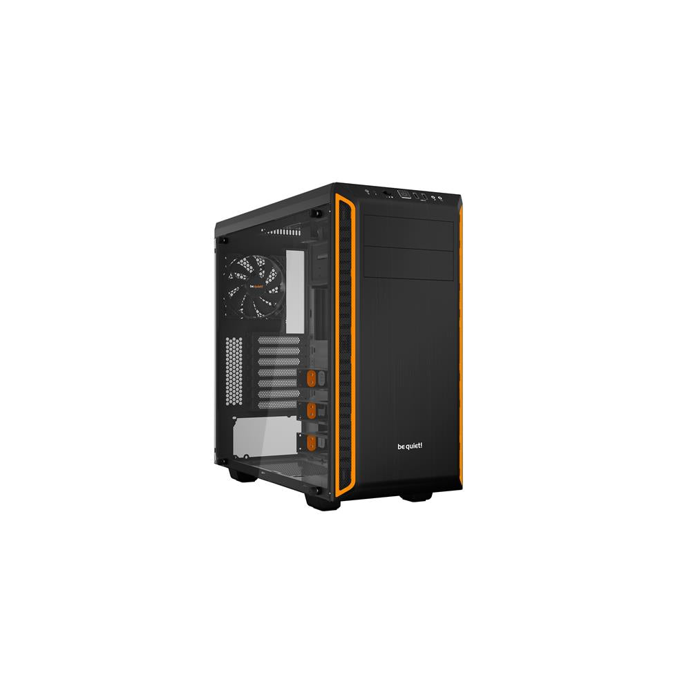 be quiet! Pure Base 600 Window Orange Gehäuse gedämmt 2 Pure Wings 2 Lüfter mit Seitenfenster