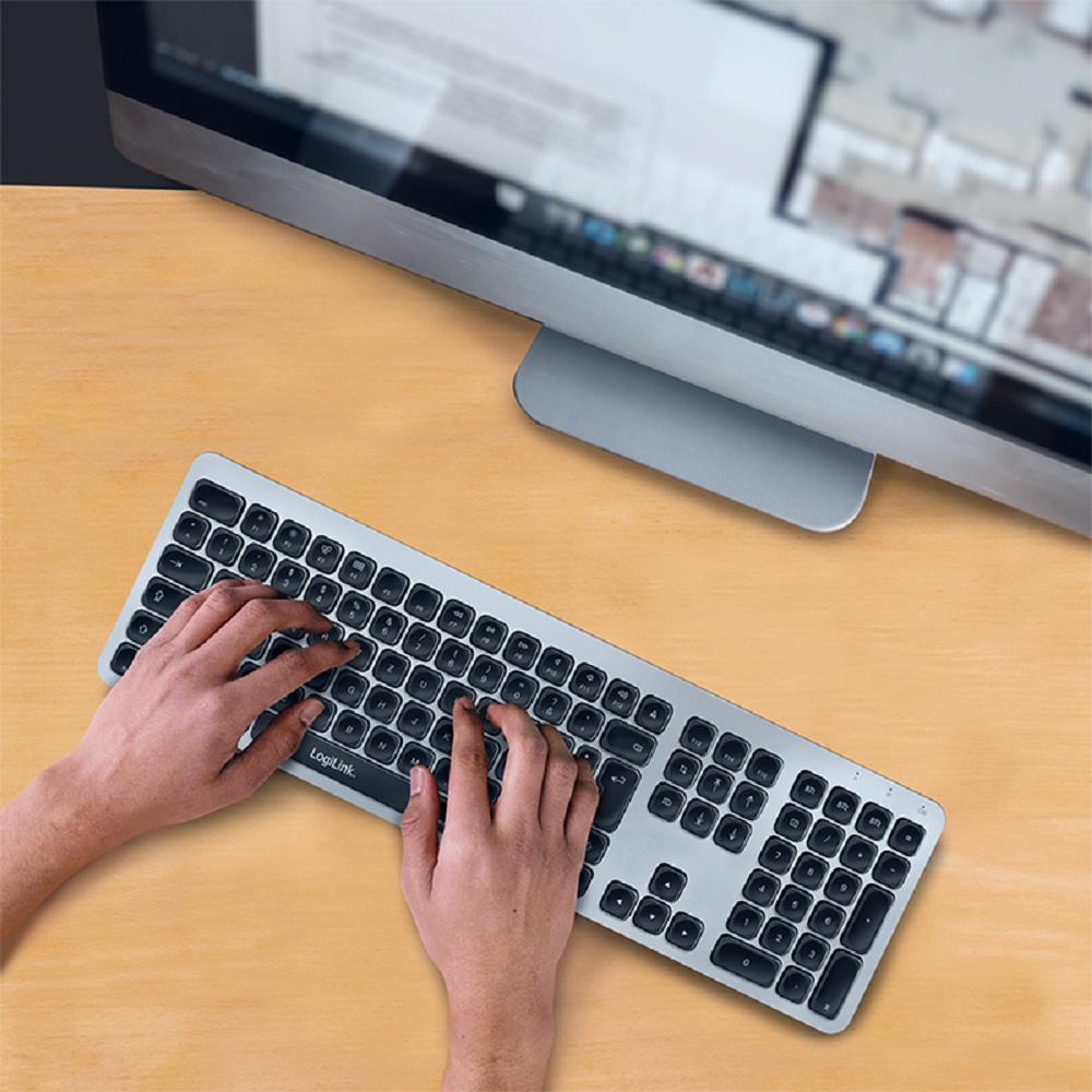 LogiLink Bluetooth Multi-Device Tastatur max. 3 Geräte koppeln